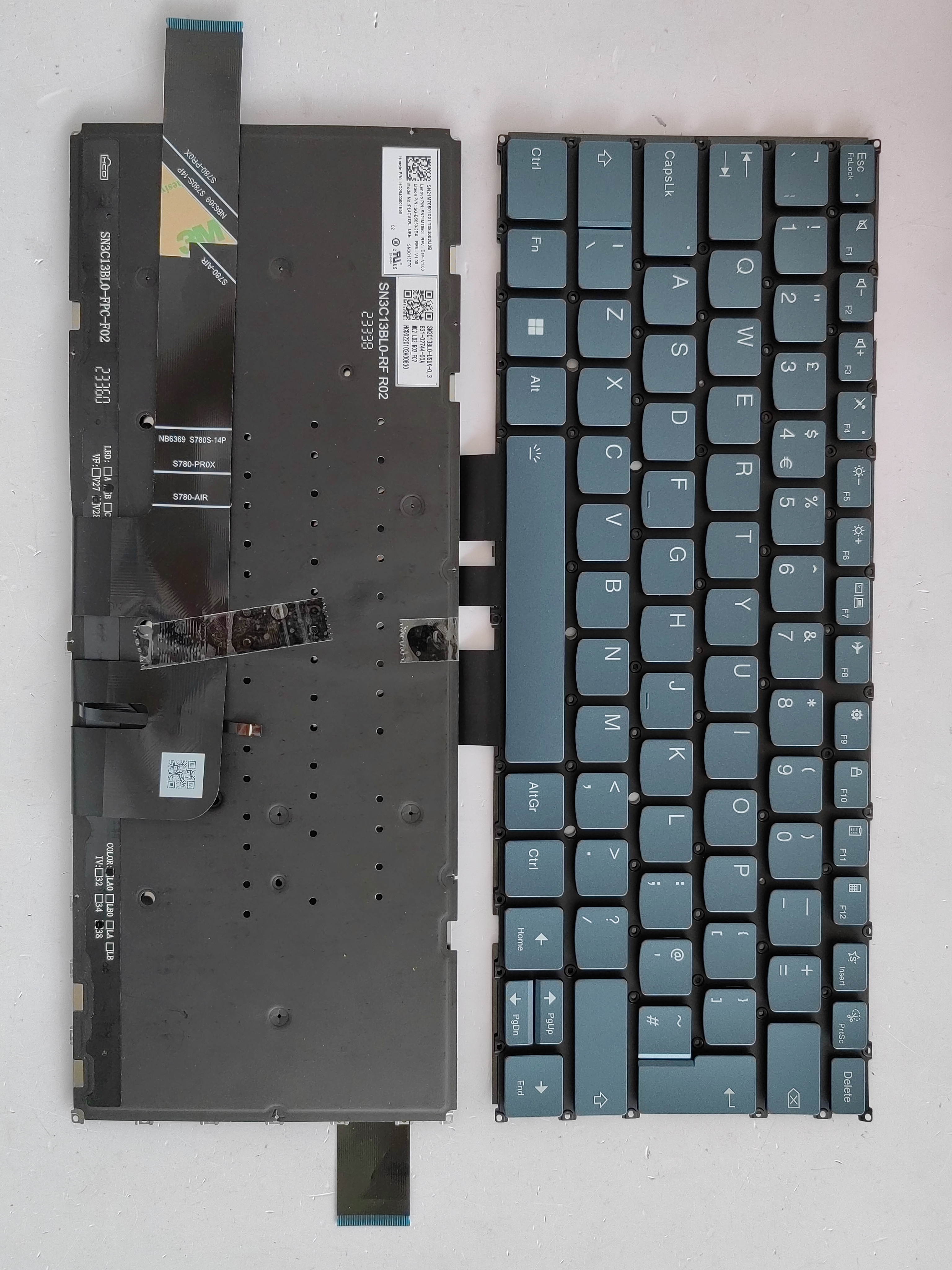 Picture of New Replacement Laptop Keyboard For LENOVO Yoga Pro 7 14ARP8/14AHP9/14IRP8 Army Green Backlit Uk Layout